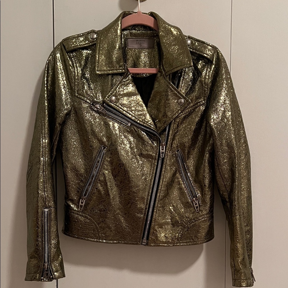 Blank NYC Metallic Moto Jacket NWOT